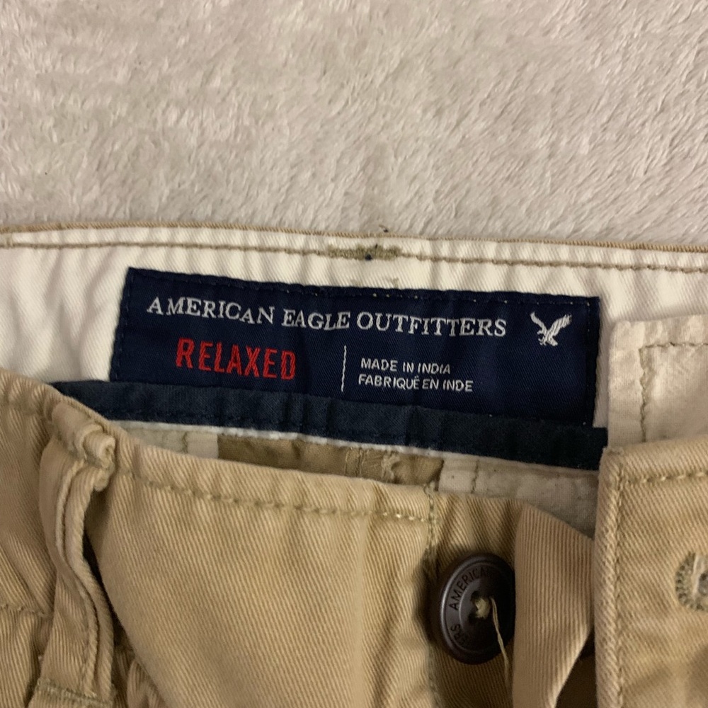 men’s relaxed fit american eagle khaki pants 28x30 - Picture 2 of 4